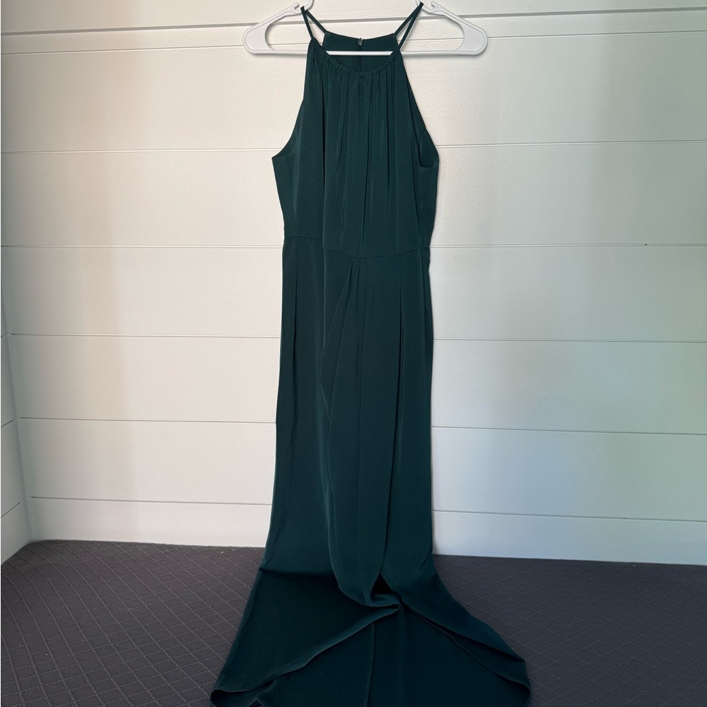 Shona Joy Elegant Green Halter Maxi Dress, Women’s 6